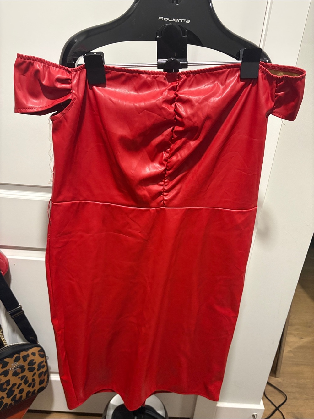 Ashley Stewart Red Satin-Look Dress